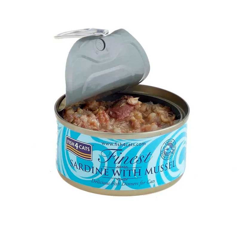 Fish4Cats Lata Finest Sardine with Mussel 70 gr