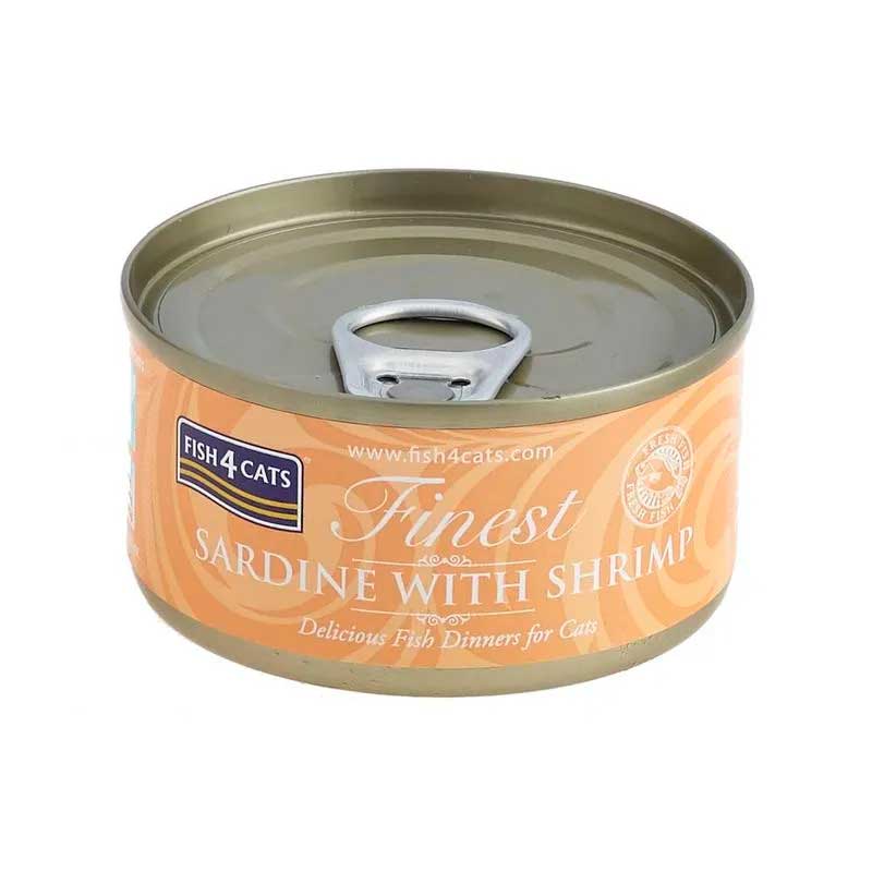 Fish4Cats Lata Finest Sardine with Shrimp 70 gr