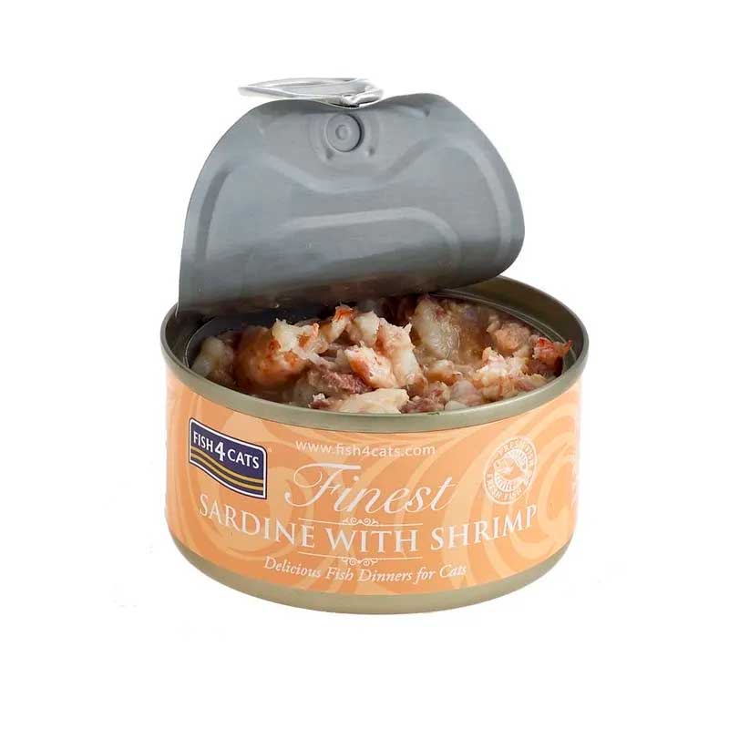 Fish4Cats Lata Finest Sardine with Shrimp 70 gr