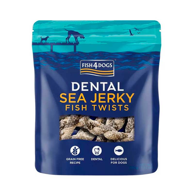 Fish4Dogs Dental Sea Jerky Fish Twists 100 gr