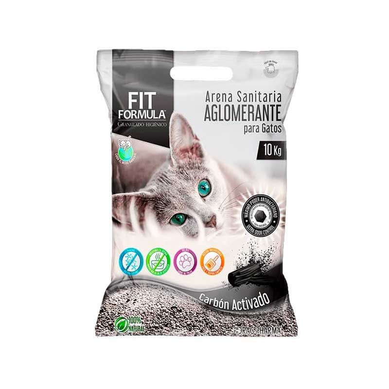 Arena Aglutinante Fit Formula Carbón Activado - 2 Kg