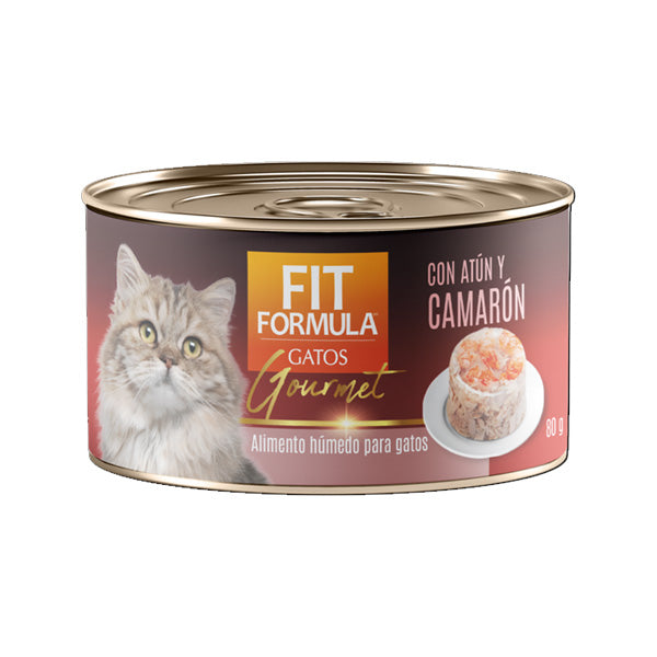 Fit Formula Lata Gourmet Atún y Camarón para Gatos 80 g