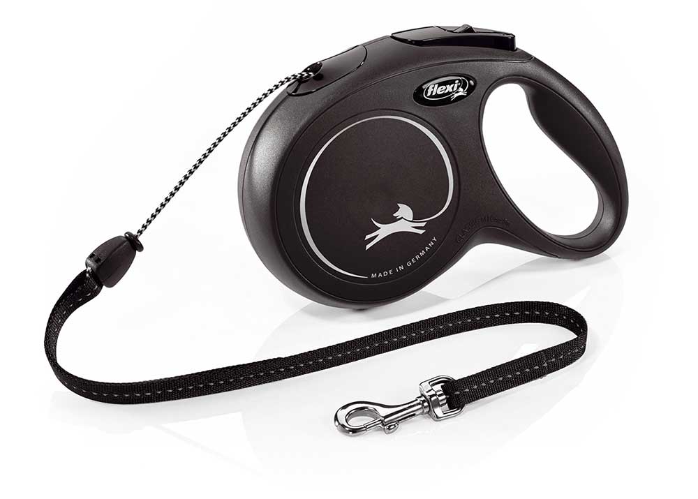 Flexi Correa Extensible Cordón "New Classic" - M / Negro