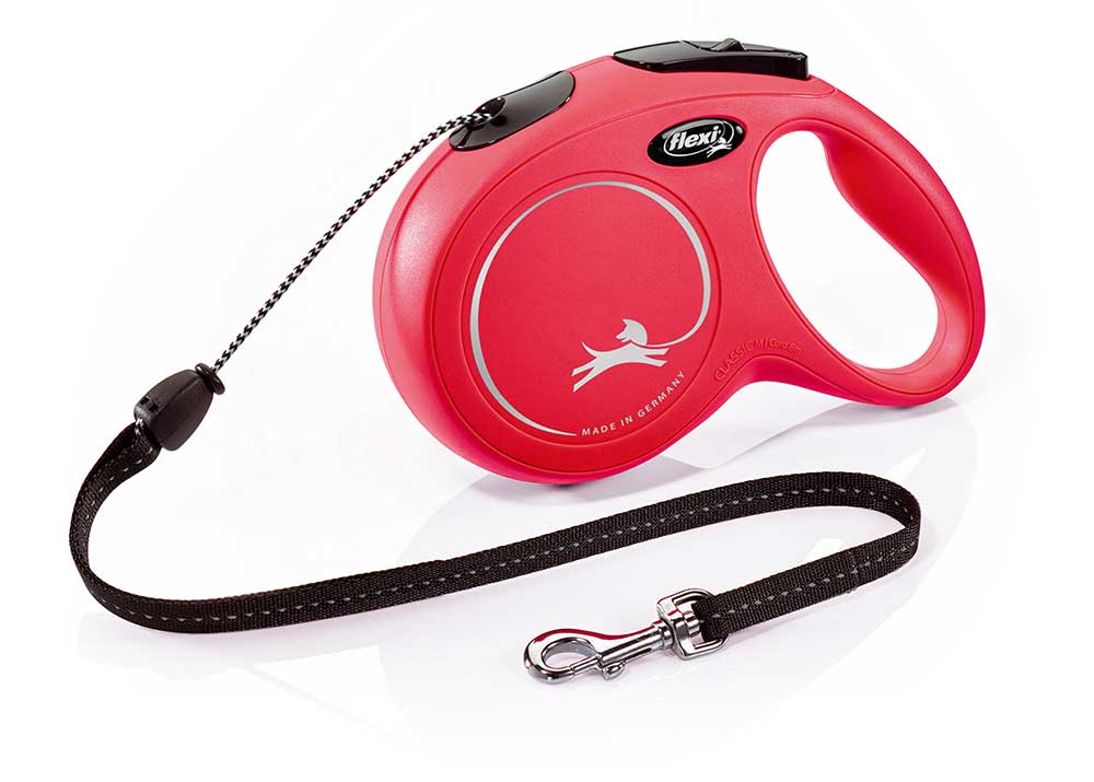 Flexi Correa Extensible Cordón "New Classic" - S / Rojo