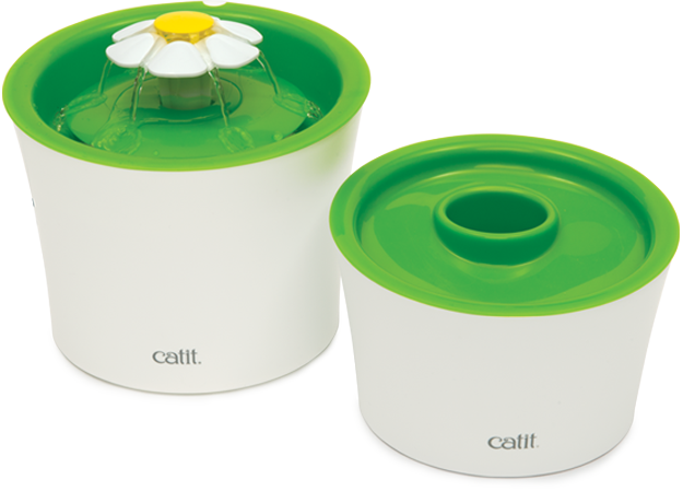 Bebedero Estilo Fuente Floral para Gatos