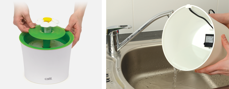 Bebedero Estilo Fuente Floral para Gatos