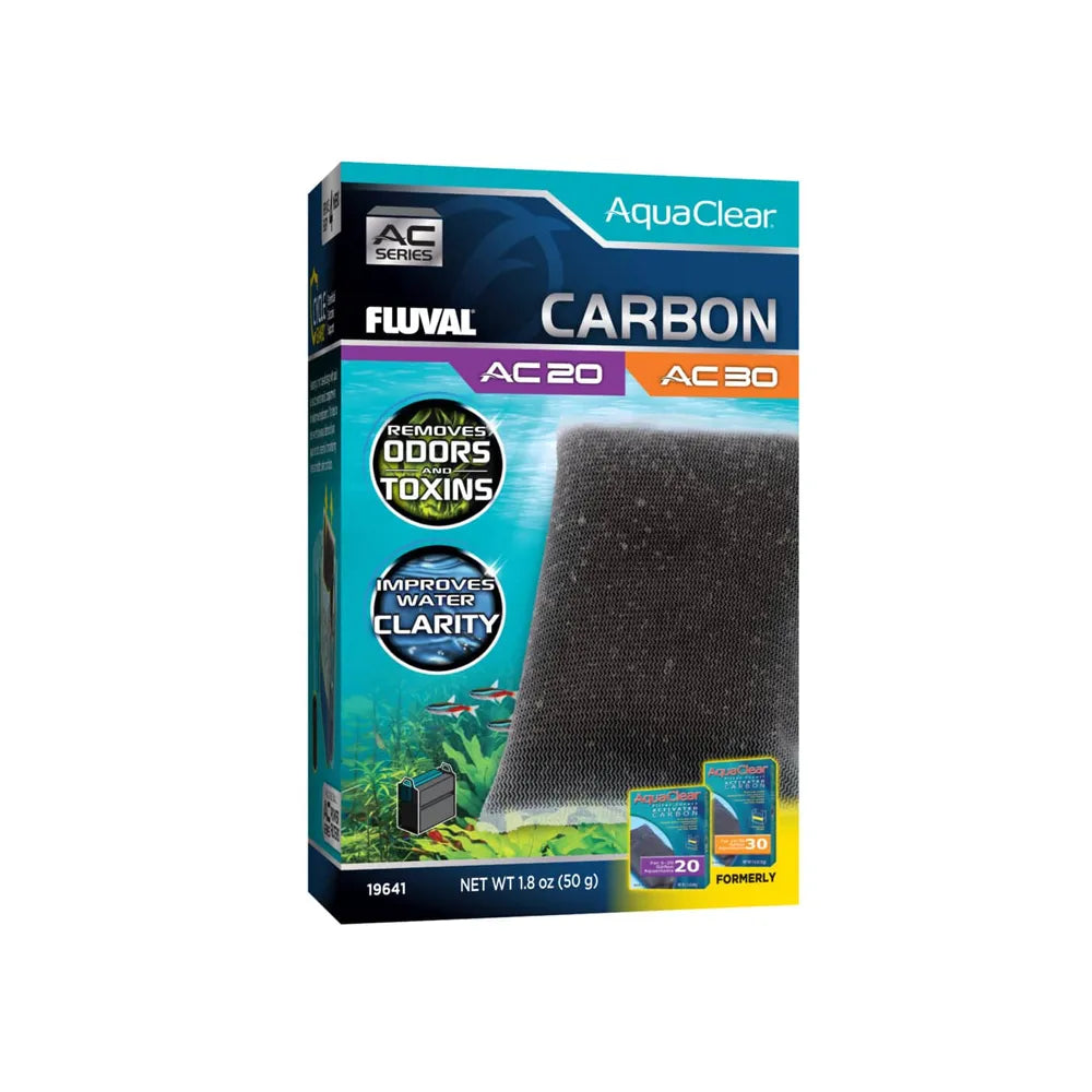 Fluval Aquaclear Removedor de Amonio para Filtros AC20 y AC30 en caja, bolsa filtrante que elimina olores y mejora claridad del agua