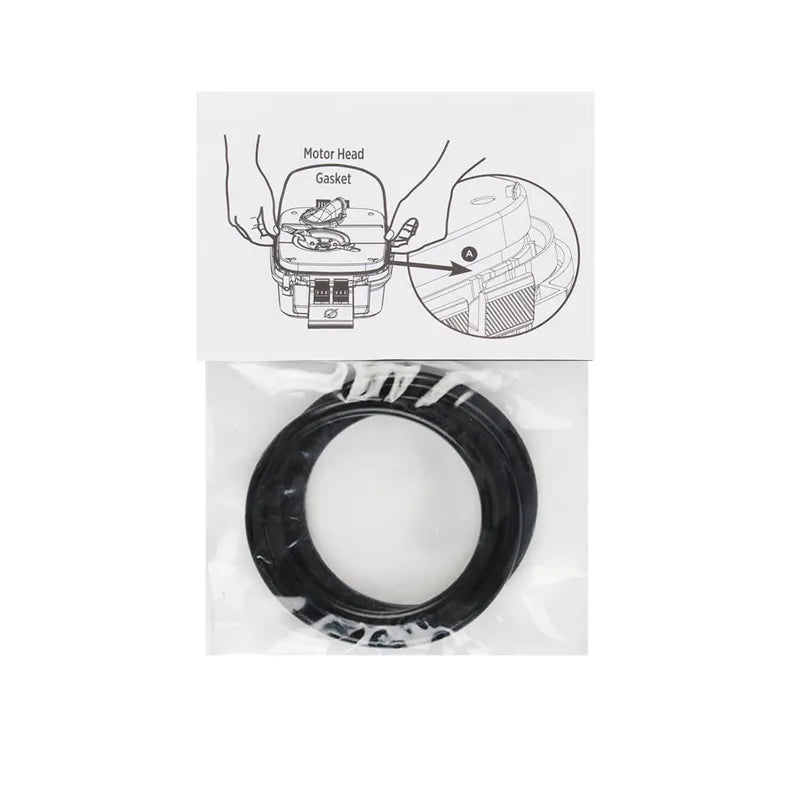 Fluval Serie 07 Repuesto Anillo Sellador de Motor para Filtros, junta de goma en empaque con diagrama de instalación del cabezal