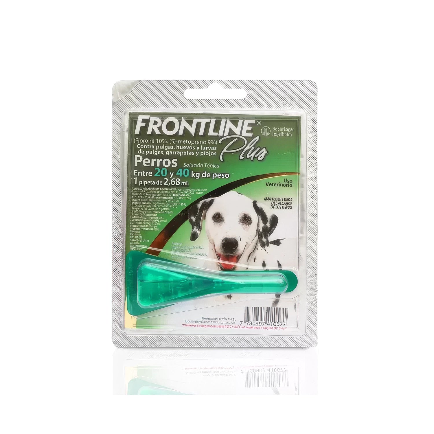Frontline Plus Pipeta para Perros, antiparasitario de uso veterinario para perros