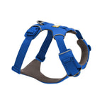 Arnés para Perros "Front Range" Ruffwear en color Blue Pool, con acolchado, cuatro puntos de ajuste y anillo metálico para correa.
