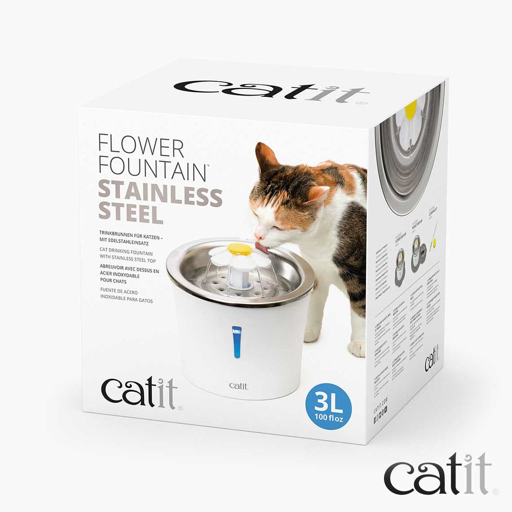 Bebedero de Flor Acero Inoxidable Catit 2.0