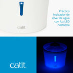 Bebedero Estilo Fuente Floral LED para Gatos