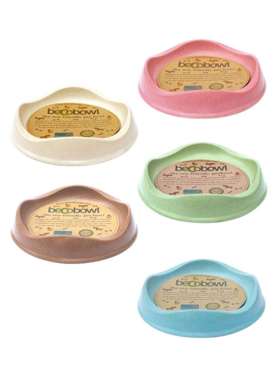 Plato de Bambú y Arroz para Gatos Beco Pets - Celeste