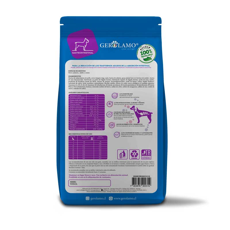 Gerolamo Gastrointestinal para Perros 2 Kg