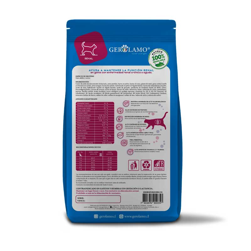 Gerolamo Renal para Gatos 2 Kg