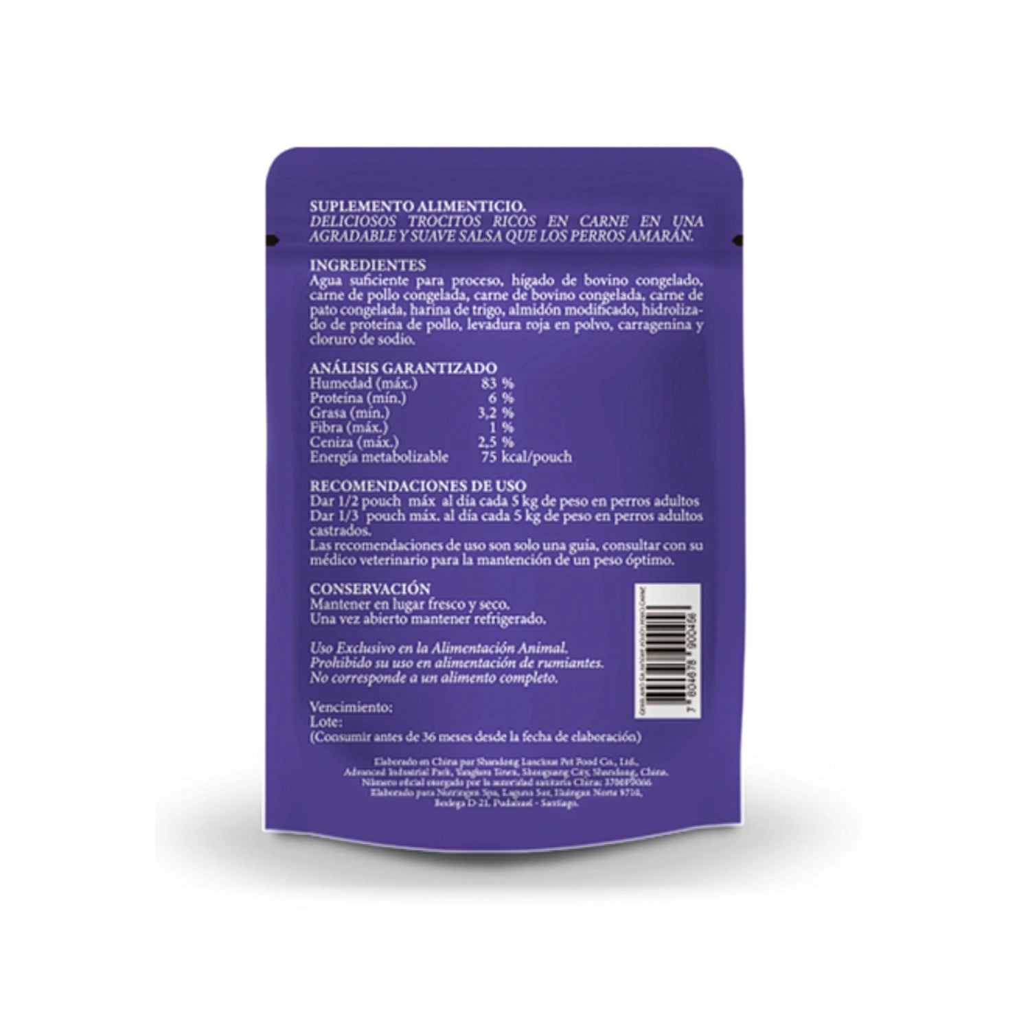 Gerolamo Salvatore Pouch Carne para Perros 100 g
