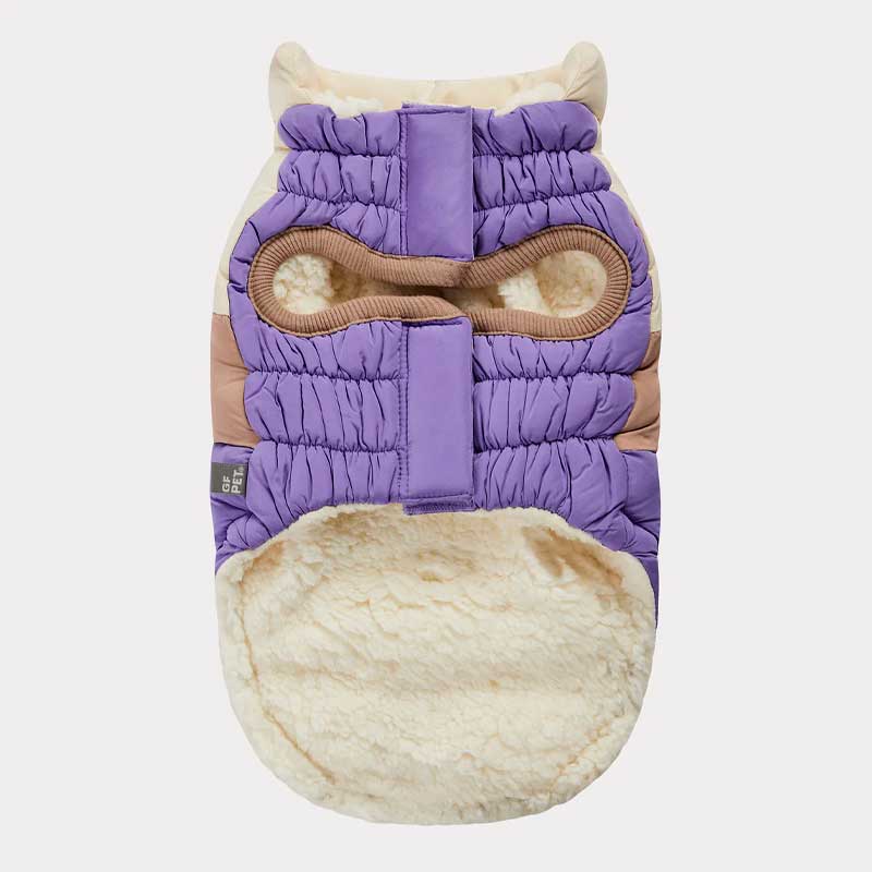 GF Pet Chaqueta Block Puffer Morado