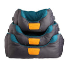 Cama Cuadrada Gigwi - Gris/Verde / L: 65 x 55 x 25 cm