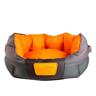 Cama Redonda Naranjo/Gris GIGwi - Small