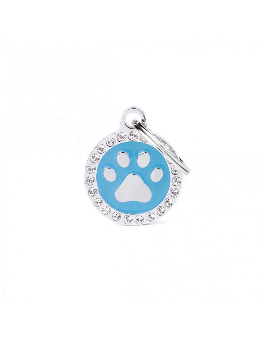 Placa Glam Swarovski "My Family" Huella Celeste