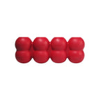 Juguete Kong "Goodie Ribbon" color rojo para perros, mordedor de goma resistente con diseño segmentado para premios y snacks.