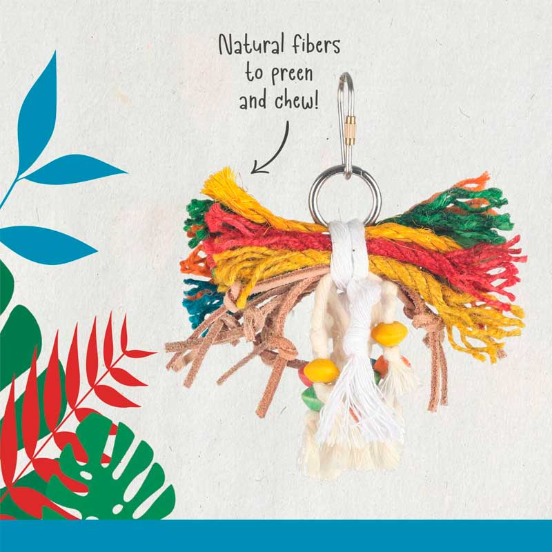 Hari Juguete Cuerda y Cuero para Aves