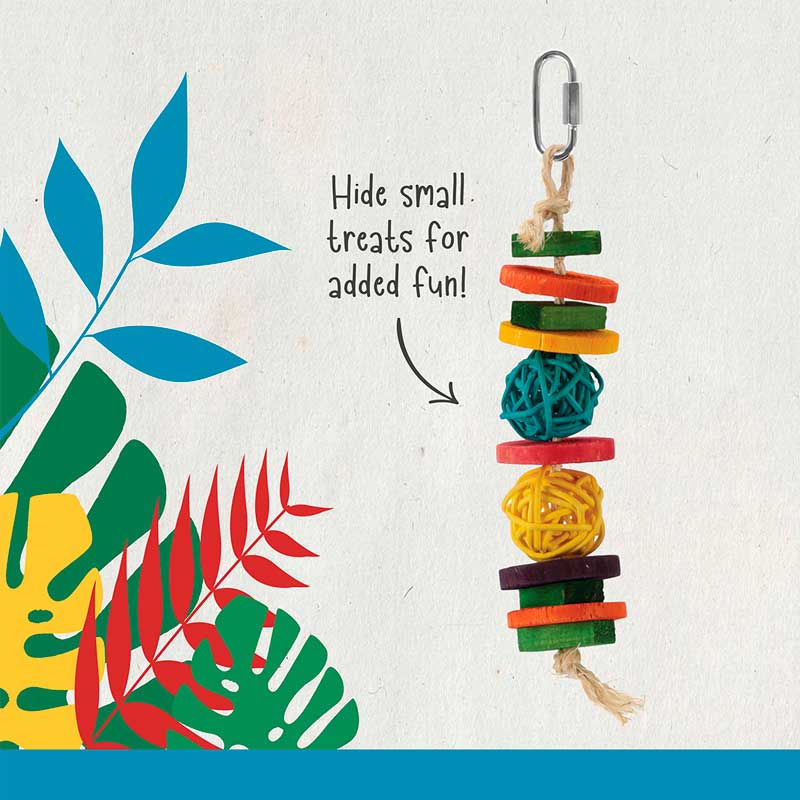 Hari Juguete Madera y Mimbre para Aves