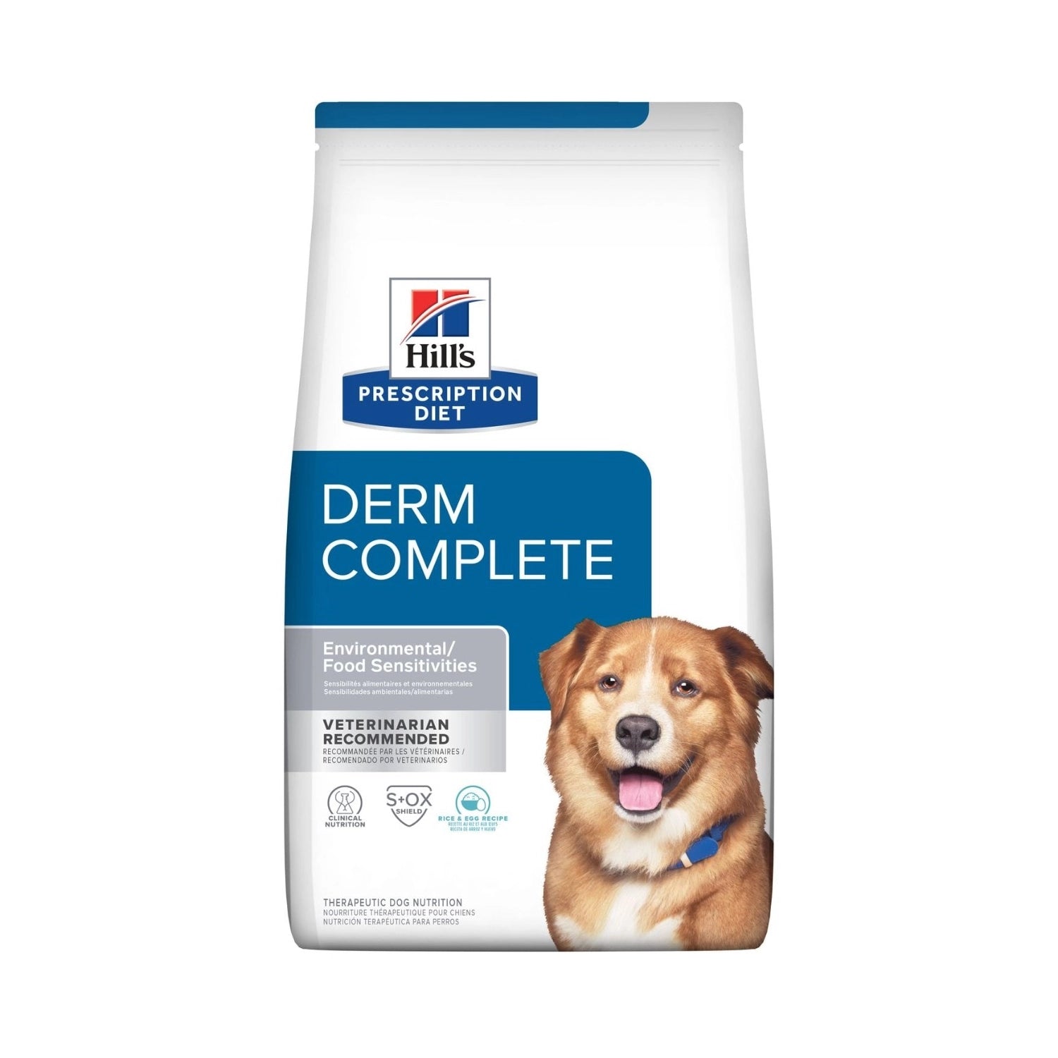 Hill's Derm Complete para Perros en saco Prescription Diet, alimento clínico para sensibilidades alimentarias y ambientales.