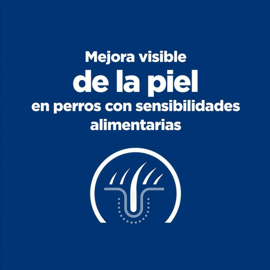 Hill's Derm Complete para Perros en saco Prescription Diet, alimento clínico para sensibilidades alimentarias y ambientales.
