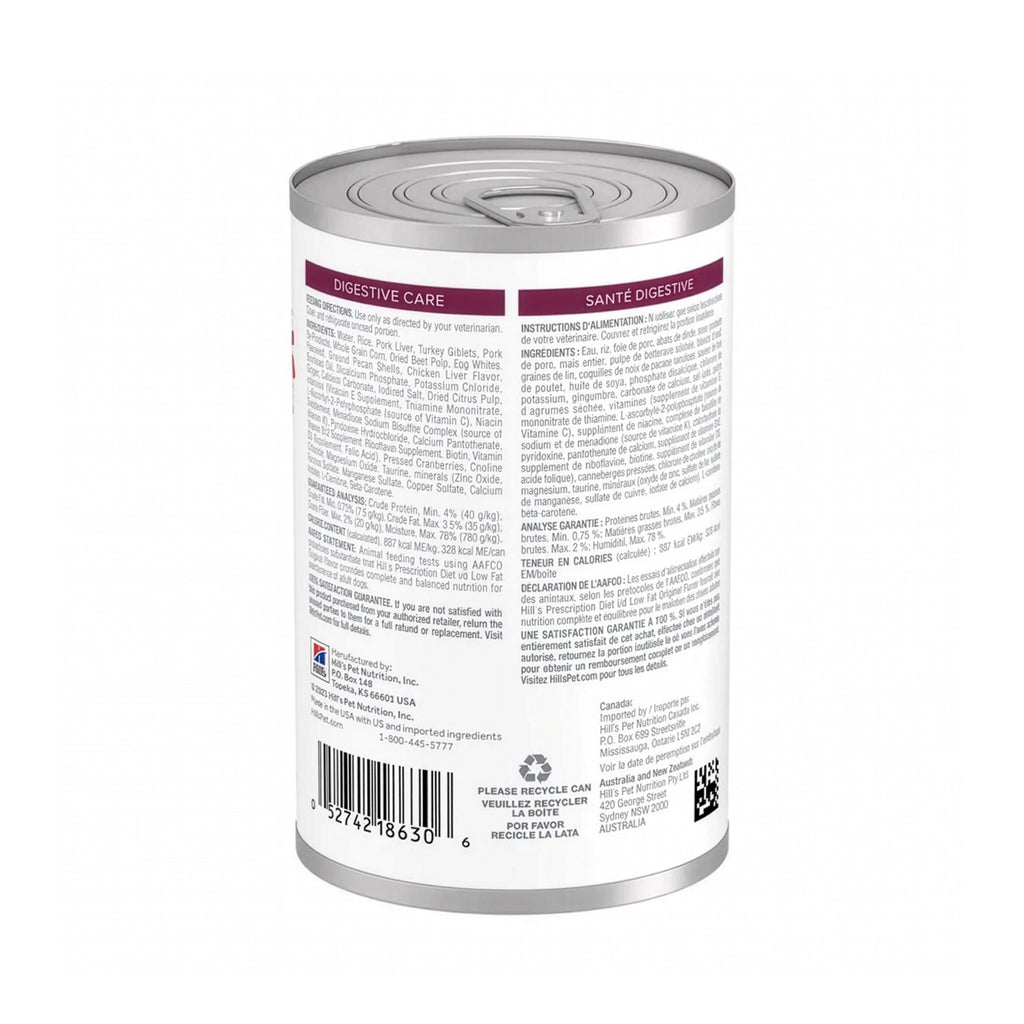 Hill's i/d Low Fat en Lata para Perros, alimento húmedo Prescription Diet para el cuidado digestivo con fórmula baja en grasa.