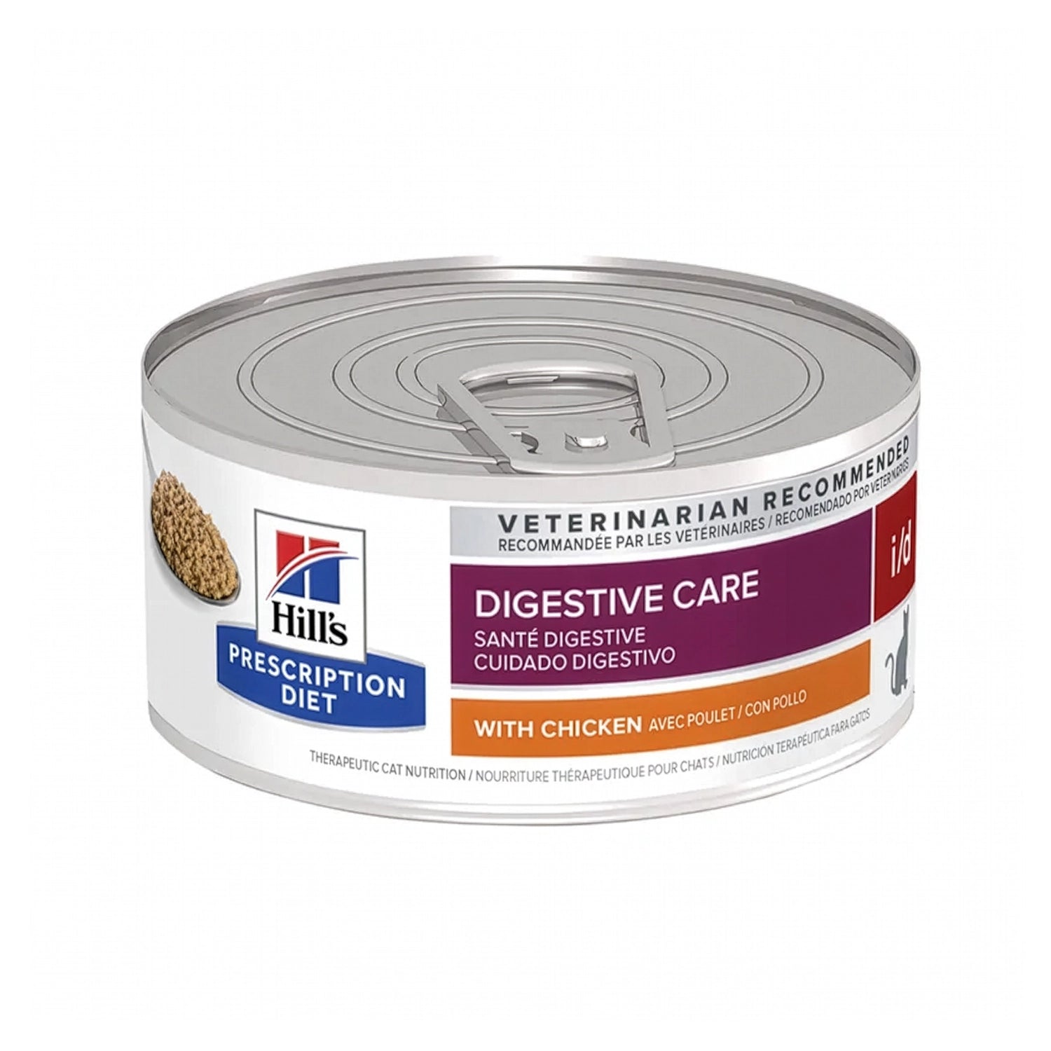 Hill's i/d Cuidado Digestivo Lata Gatos con pollo, alimento húmedo Prescription Diet para apoyar la salud digestiva y una nutrición clínica.