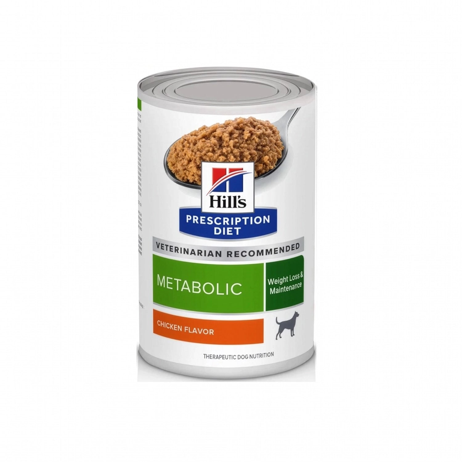Hill's Metabolic Lata para Perros Adultos con sabor a pollo, alimento húmedo Prescription Diet para control de peso y mantenimiento saludable.