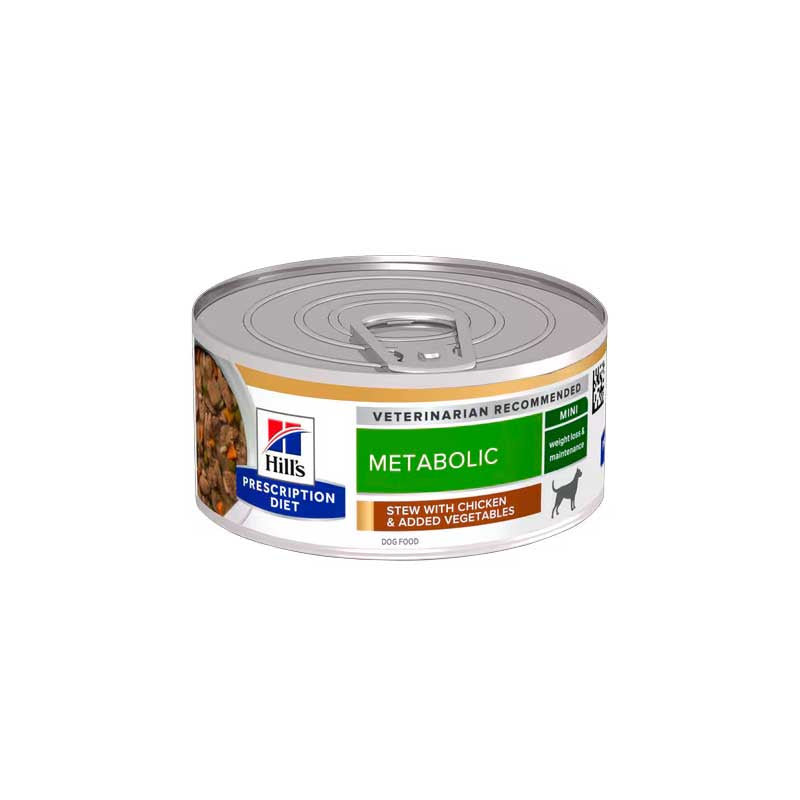 Hill's Lata Mini Metabolic Estofado Pollo y Vegetales para Perros 156 g