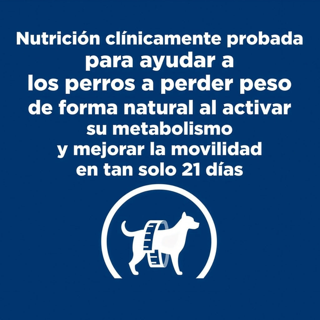 Hill's Metabolic+Mobility para Perros en bolsa Prescription Diet, alimento veterinario para control de peso y apoyo a la movilidad.