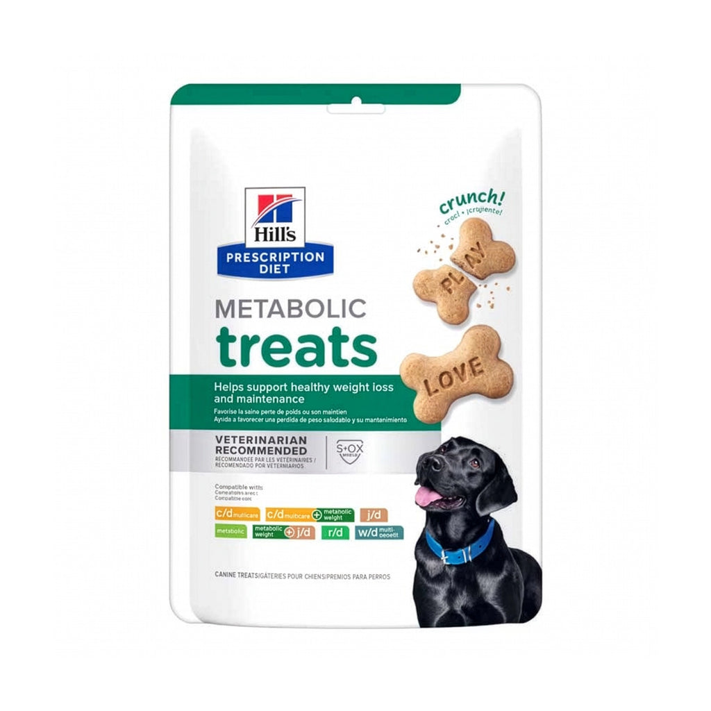 Hill's Snacks Metabolic Control de Peso Perros, premios veterinarios en bolsa Prescription Diet para apoyar la pérdida y mantención del peso.