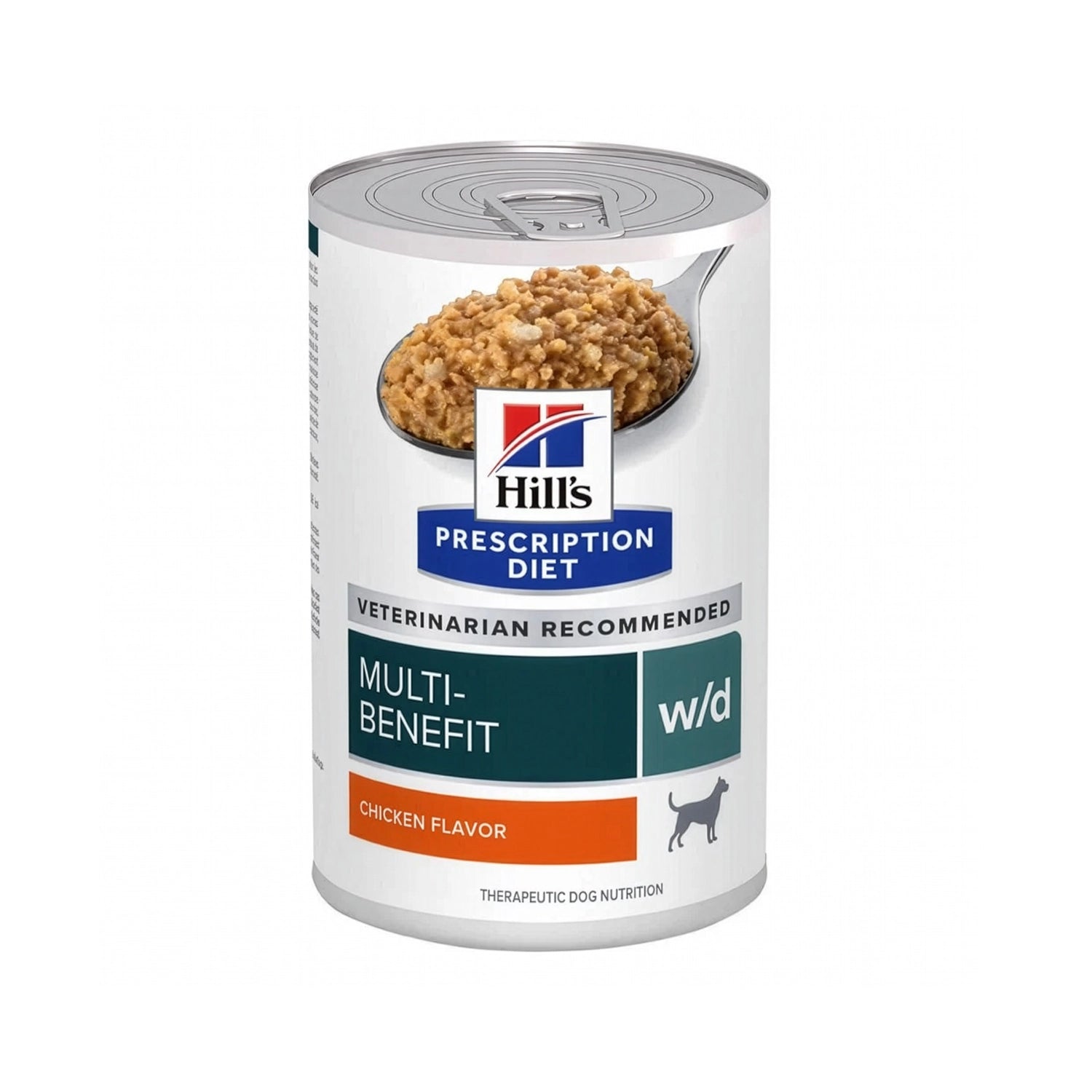 Hill's w/d Multi-Benefit Lata para Perros con sabor a pollo, alimento húmedo Prescription Diet para apoyo nutricional veterinario.