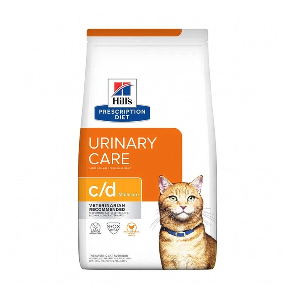 Hill's c/d Cuidado Urinario Multicare Pollo, alimento seco Prescription Diet para gatos con soporte veterinario para la salud urinaria.