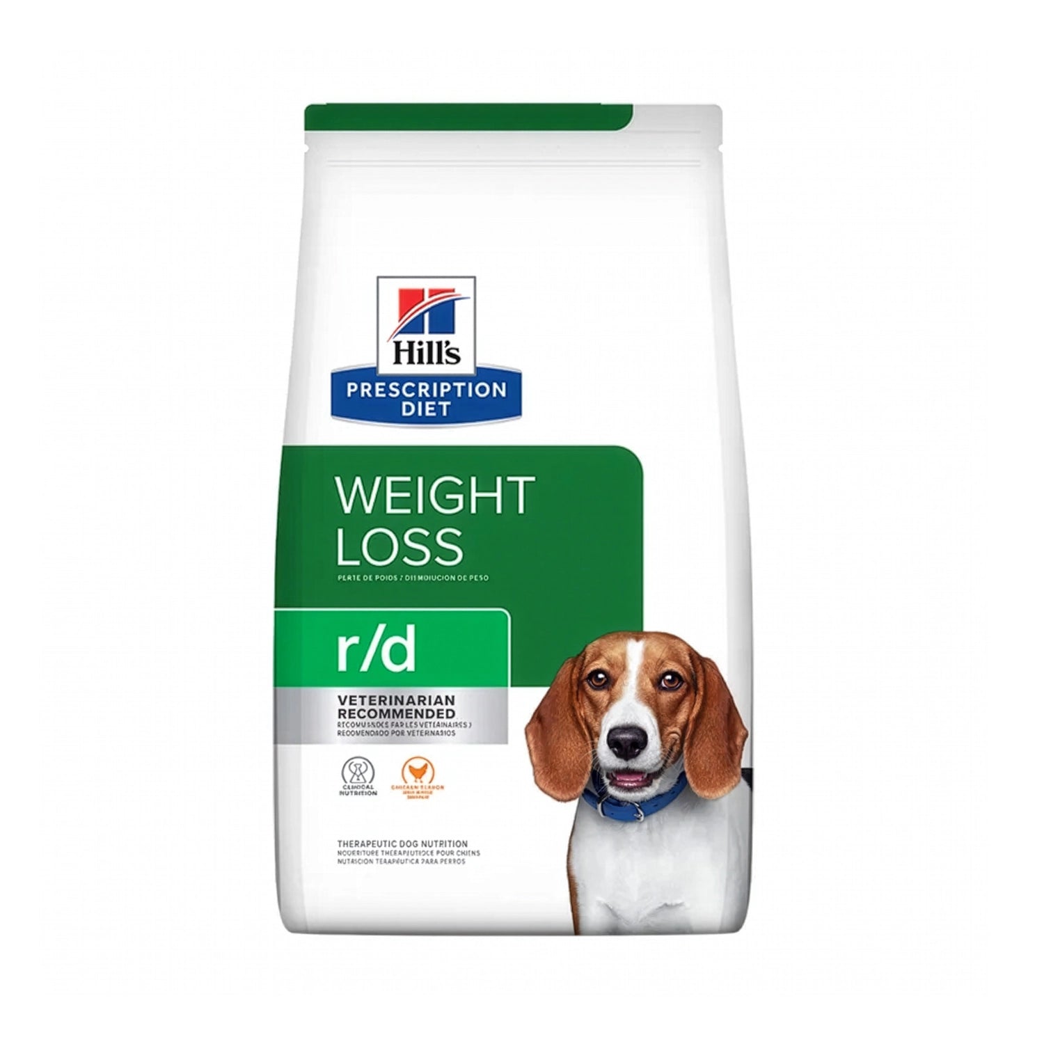 Hill's r/d Control de Peso para Perros, alimento seco Prescription Diet con soporte veterinario para la pérdida y control del peso.