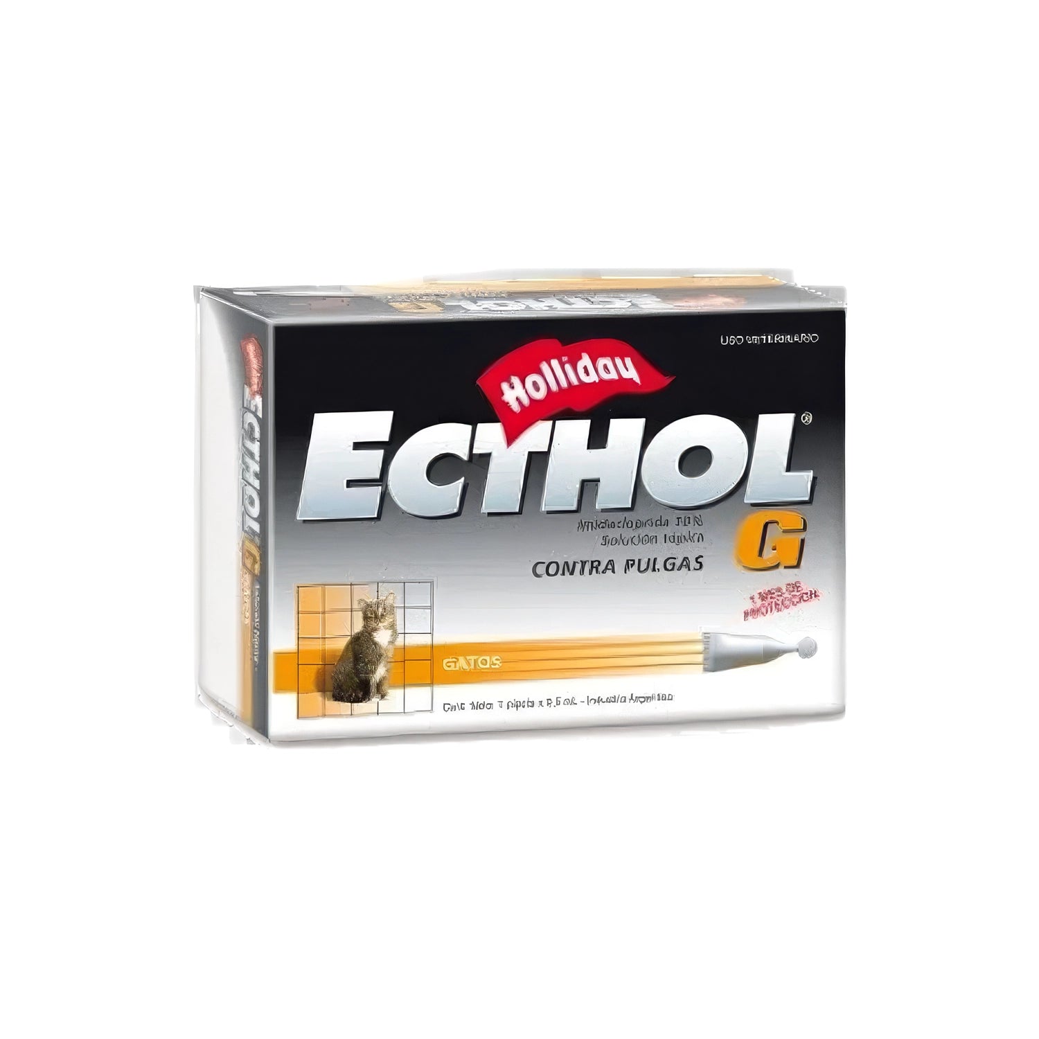 Echtol G Pipeta para Gatos, antiparasitario externo contra pulgas en caja con aplicador individual para gatos.