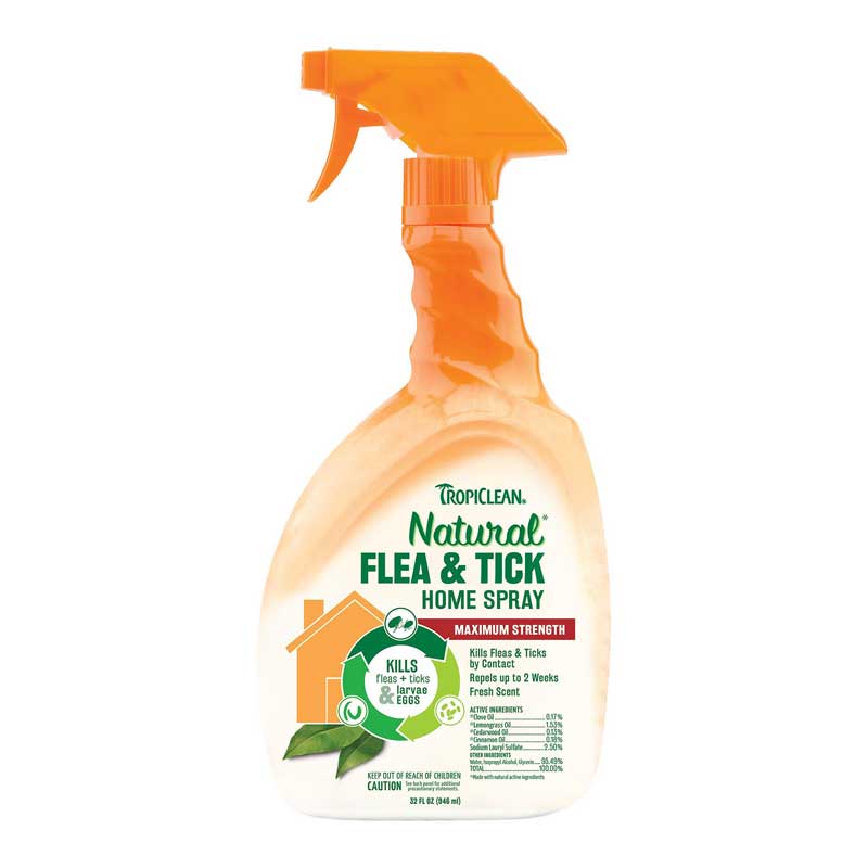 Home Spray TropiClean Natural: "Flea & Tick" para el Hogar