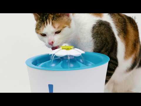 Bebedero Estilo Fuente Floral LED para Gatos