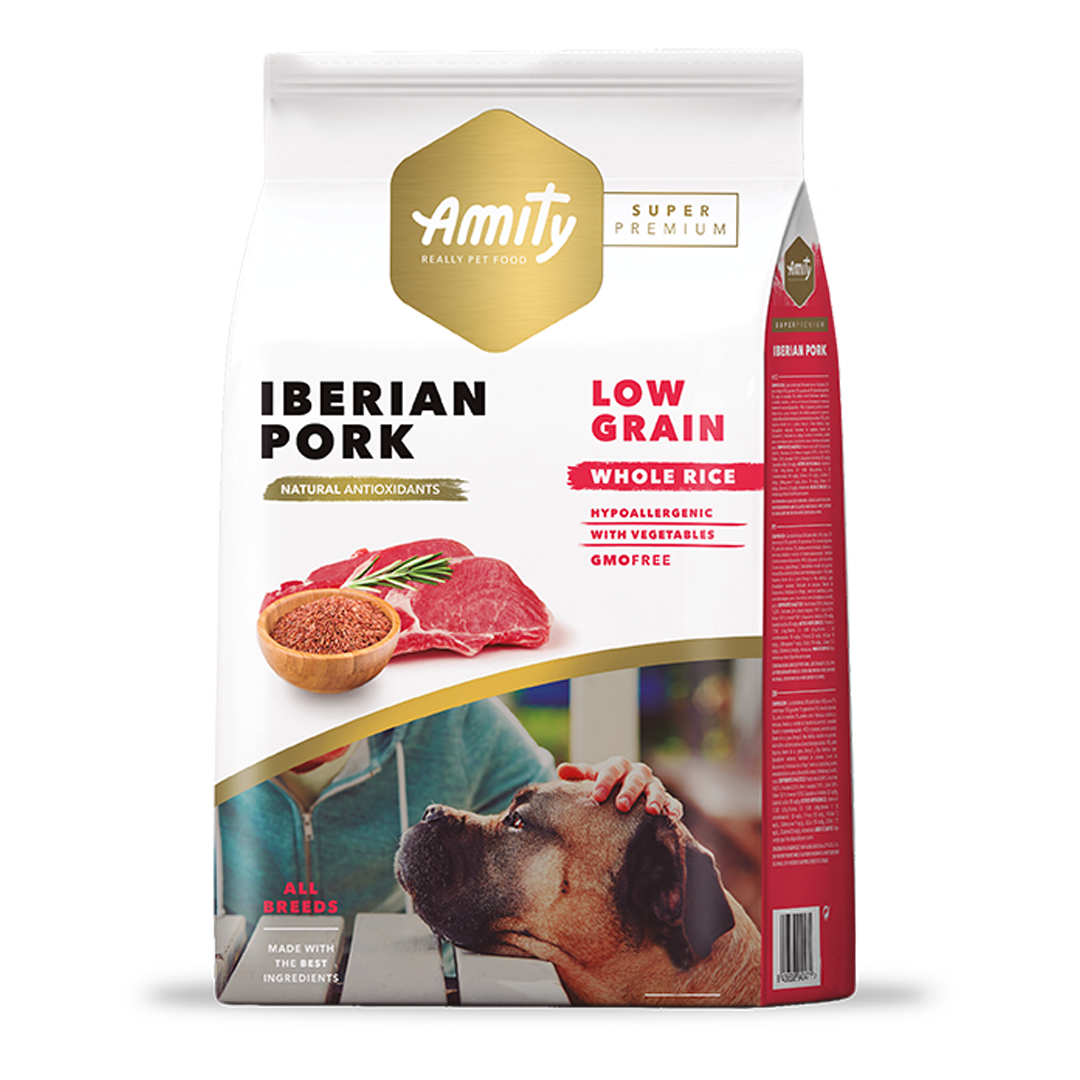 Amity Low Grain Cerdo Ibérico para Perro Adulto - 4 Kg