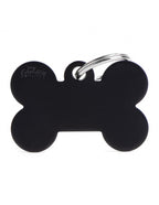 Placa Basic Hueso Aluminio "My Family" Grande Negra
