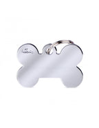 Placa Basic Hueso Latón "My Family" Grande Cromada