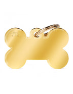 Placa Basic Hueso Latón "My Family" Grande Dorada