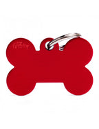 Placa Basic Hueso Aluminio "My Family" Grande Roja