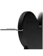 Placa Basic Corazón Aluminio "My Family" Grande Negra