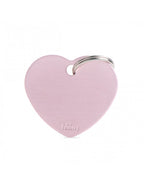 Placa Basic Corazón Aluminio "My Family" Grande Rosada