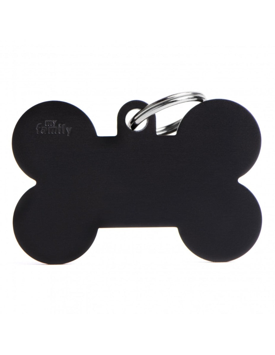 Placa Basic Hueso XL Aluminio "My Family" Negra