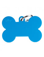 Placa Basic Hueso XL Aluminio "My Family" Azul